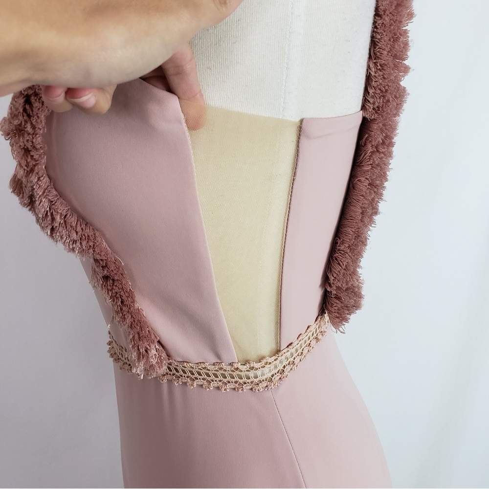 Muted Pink Maxi Dress with Square Neckline for Weddings - Picture 5 of 10